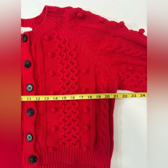 THE GREAT The Mountainside Cardigan in Deep Rose - Picture 14 of 16